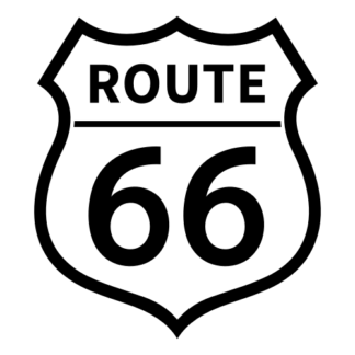 Route 66 Decal (Black)